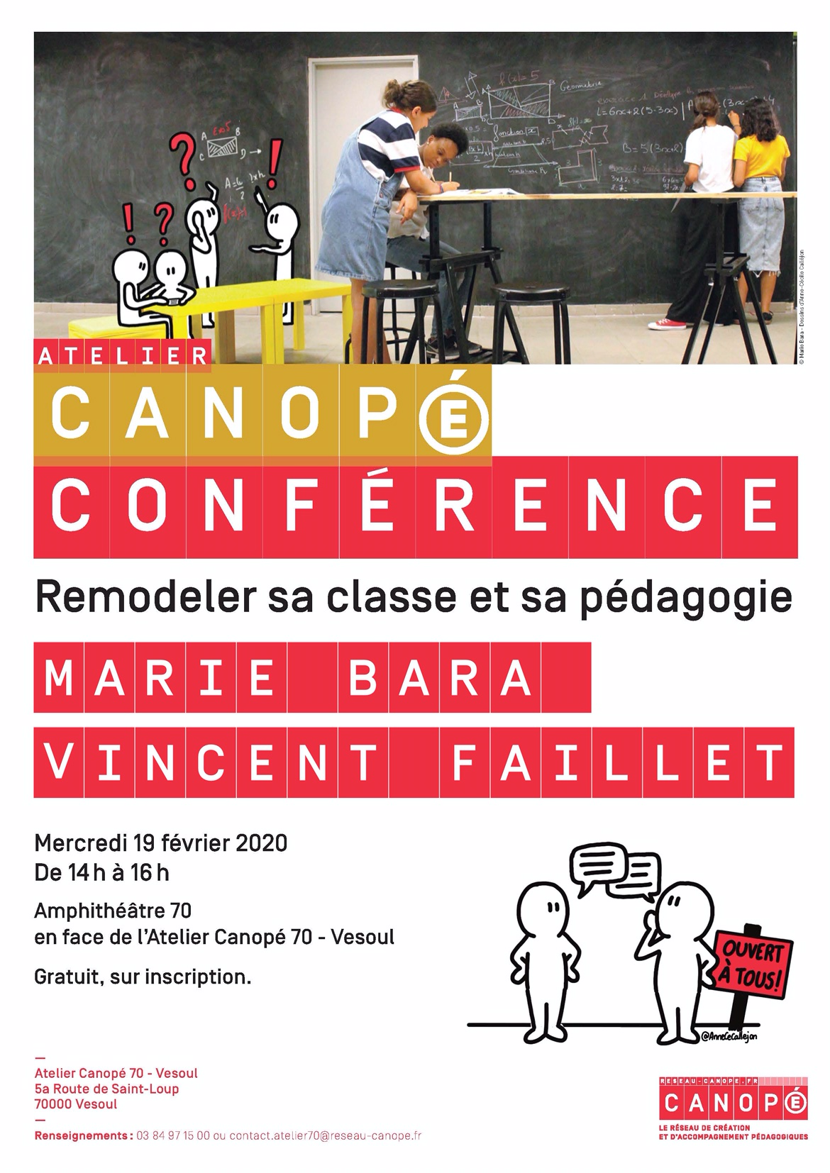 Conférence “Remodeler sa classe et sa pédagogie” – 19 février 2020 – Vesoul