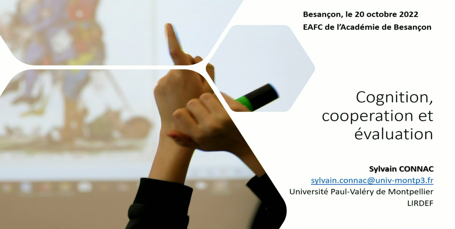 Conférence de Sylvain Connac PARDIE Besançon